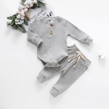 Ensemble bébé côtelé 2 pièces | Pit Stripe ™ | Binoubabyshop