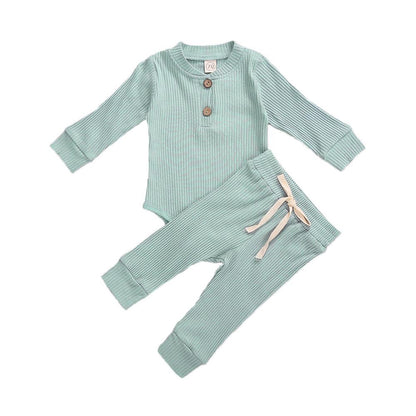 Ensemble bébé côtelé 2 pièces | Pit Stripe ™ | Binoubabyshop