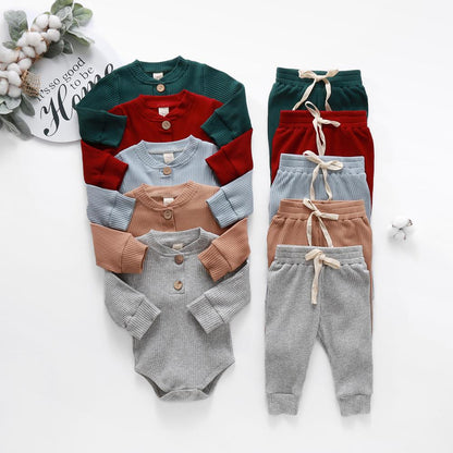 Ensemble bébé côtelé 2 pièces | Pit Stripe ™ | Binoubabyshop