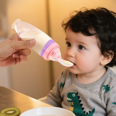 Biberon-cuillère bébé 120 ml | Cuillère détachable