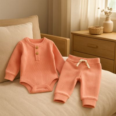 Ensemble bébé côtelé 2 pièces | Pit Stripe ™ | Binoubabyshop