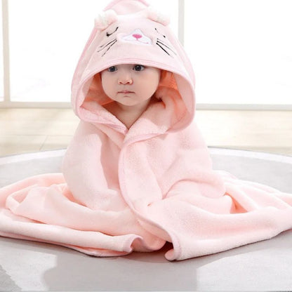 Serviette de Bain à Capuche Towel Baby™ | Coton 100% | 0-3 ans 80x80cm