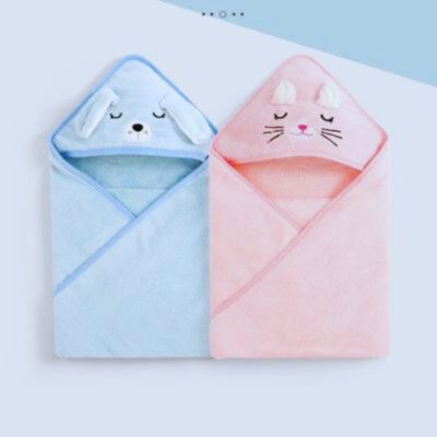 Serviette de Bain à Capuche Towel Baby™ | Coton 100% | 0-3 ans 80x80cm