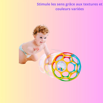 Balle Sensorielle Tactiballe™ | Jouet Éducatif Bébé | Hochet avec Grelot