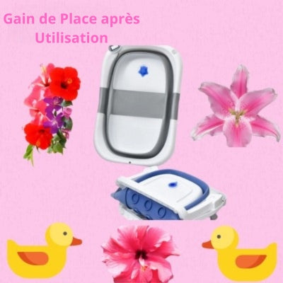 Baignoire Pliable Bébé BabyBath™ | Gain d'Espace 90% | Anti-Dérapant