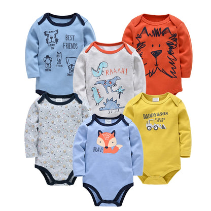 Bodies Bébé BinChic™ | Lot 6 Pièces | Manches Longues Coton 100%