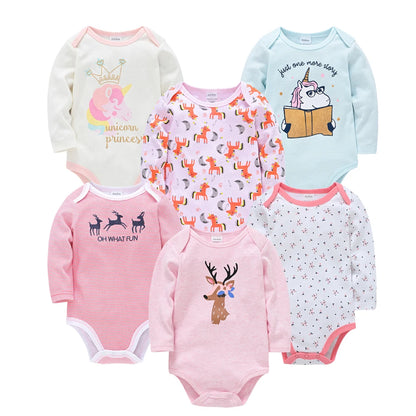 Bodies Bébé BinChic™ | Lot 6 Pièces | Manches Longues Coton 100%