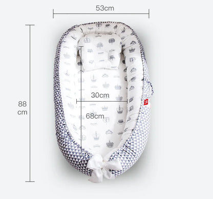 Berceau Portable de Voyage SnugNest™ | 0-3 ans | Coton Respirant