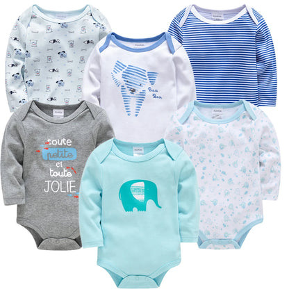 Bodies Bébé BinChic™ | Lot 6 Pièces | Manches Longues Coton 100%