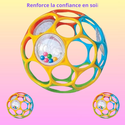 Balle Sensorielle Tactiballe™ | Jouet Éducatif Bébé | Hochet avec Grelot