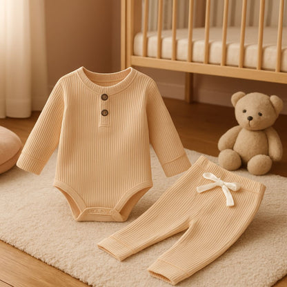 Ensemble bébé côtelé 2 pièces | Pit Stripe ™ | Binoubabyshop
