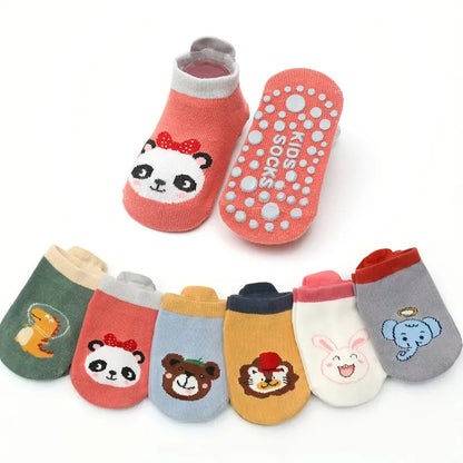 Chaussettes Anti-Dérapantes Bébé BabygripSocks™ | Pack 6 Paires | Coton