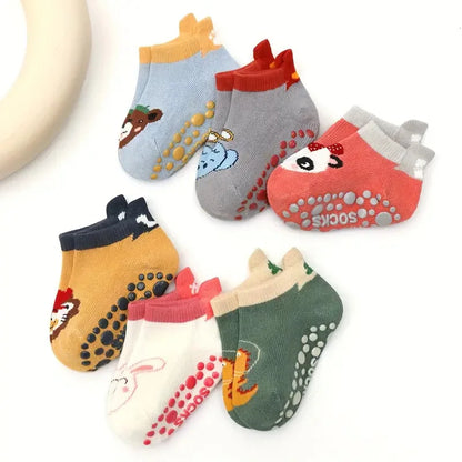 Chaussettes Anti-Dérapantes Bébé BabygripSocks™ | Pack 6 Paires | Coton