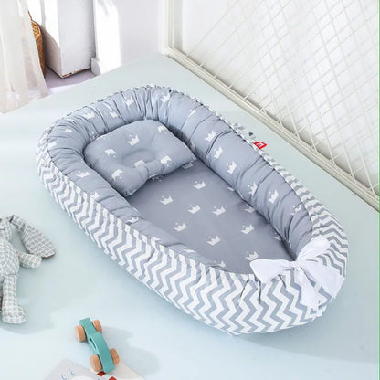 Berceau Portable de Voyage SnugNest™ | 0-3 ans | Coton Respirant