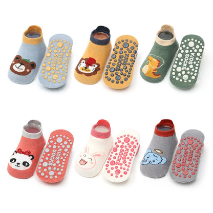 Chaussettes Anti-Dérapantes Bébé BabygripSocks™ | Pack 6 Paires | Coton