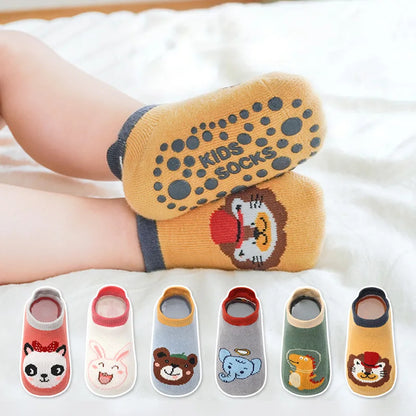 Chaussettes Anti-Dérapantes Bébé BabygripSocks™ | Pack 6 Paires | Coton