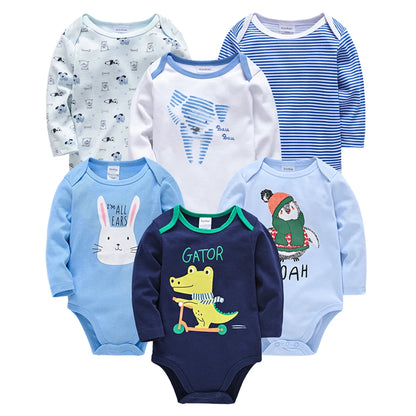 Bodies Bébé BinChic™ | Lot 6 Pièces | Manches Longues Coton 100%