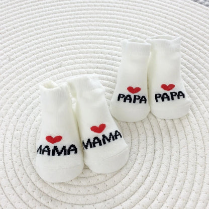 Chaussettes Bébé Socksy Love™ | MAMA PAPA | Nouveau-né Coton Doux