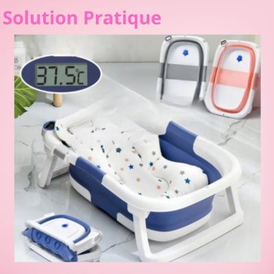 Baignoire Pliable Bébé BabyBath™ | Gain d'Espace 90% | Anti-Dérapant