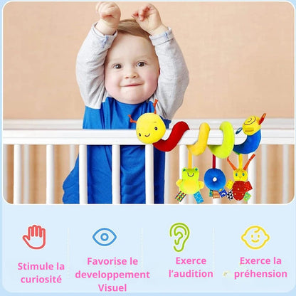 Spirale d'Éveil Bébé SpiralBaby Sensory™ | Jouet Suspendu Poussette
