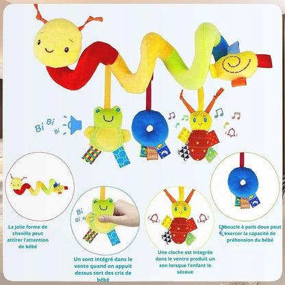 Spirale d'Éveil Bébé SpiralBaby Sensory™ | Jouet Suspendu Poussette