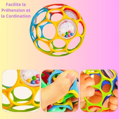 Balle Sensorielle Tactiballe™ | Jouet Éducatif Bébé | Hochet avec Grelot - Binoubabyshop
