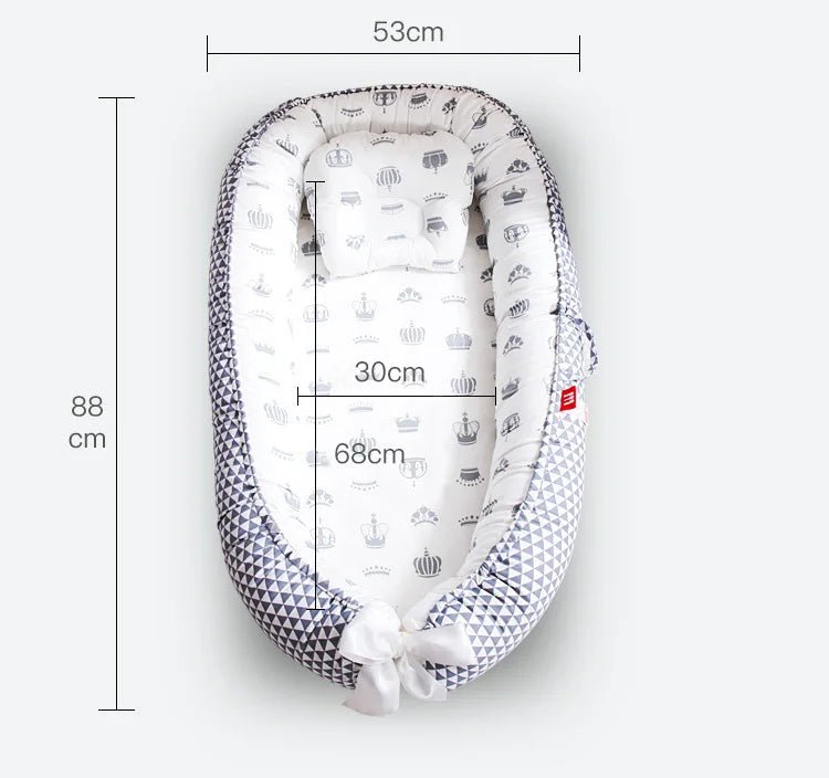 Berceau Portable de Voyage SnugNest™ | 0-3 ans | Coton Respirant - Binoubabyshop