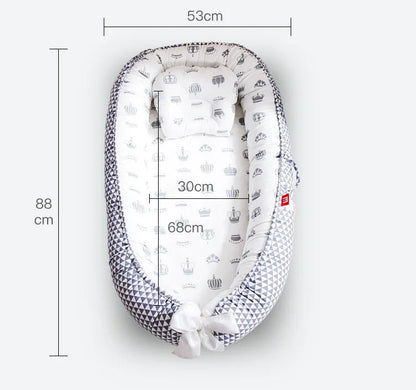 Berceau Portable de Voyage SnugNest™ | 0-3 ans | Coton Respirant - Binoubabyshop
