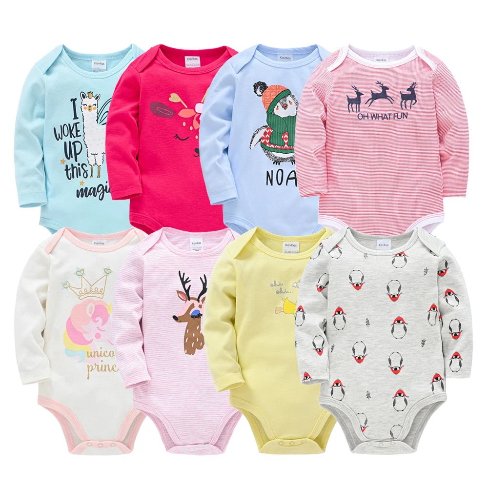 Bodies Bébé BinChic™ | Lot 6 Pièces | Manches Longues Coton 100% - Binoubabyshop