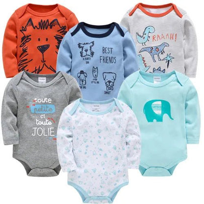 Bodies Bébé BinChic™ | Lot 6 Pièces | Manches Longues Coton 100% - Binoubabyshop