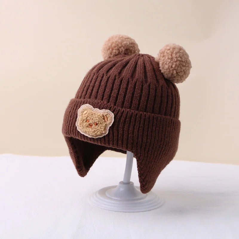 Bonnet Bébé Protection Oreilles Motif Ours – Chaud & Doux | CubCap™ | 0-12 Mois - Binoubabyshop
