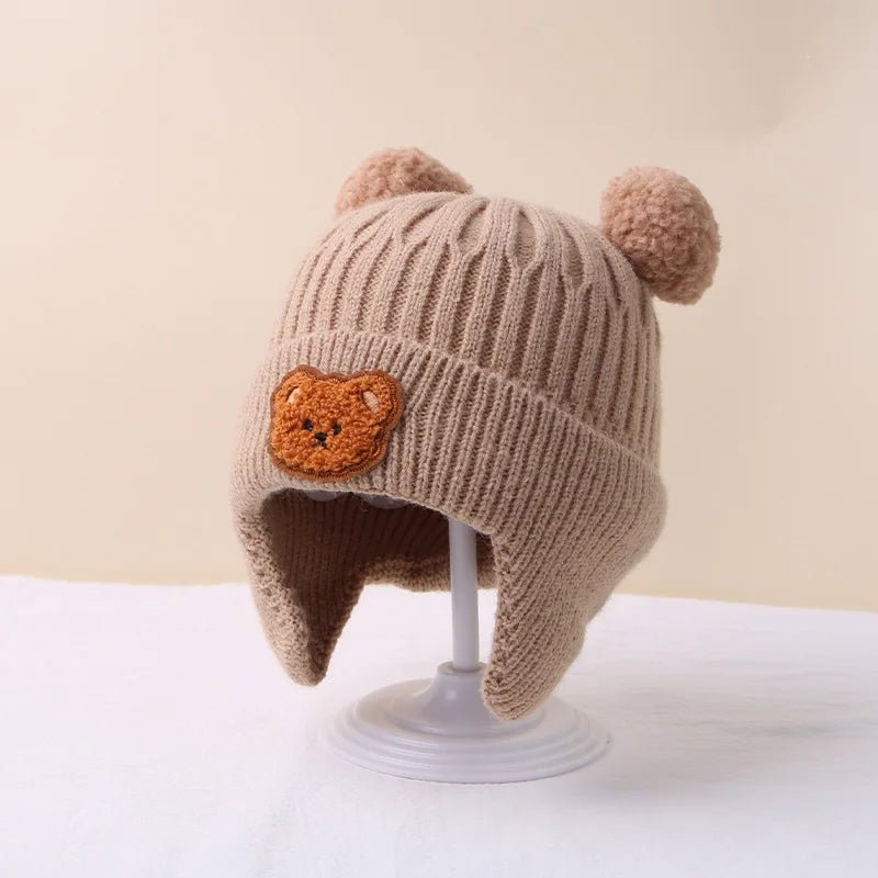 Bonnet Bébé Protection Oreilles Motif Ours – Chaud & Doux | CubCap™ | 0-12 Mois - Binoubabyshop