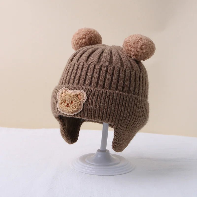 Bonnet Bébé Protection Oreilles Motif Ours – Chaud & Doux | CubCap™ | 0-12 Mois - Binoubabyshop