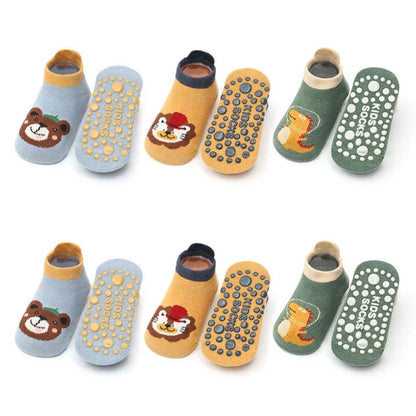 Chaussettes Anti-Dérapantes Bébé BabygripSocks™ | Pack 6 Paires | Coton - Binoubabyshop