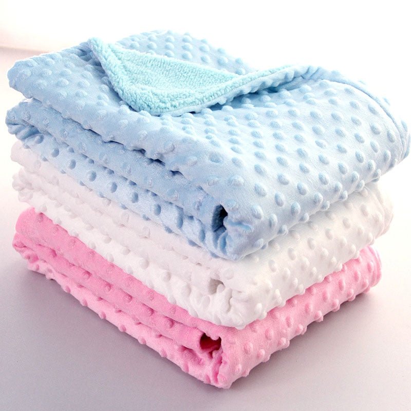 Couverture bébé naissance à pois polaire – lange emmaillotage doux| Swaddle Newborn ™ - Binoubabyshop