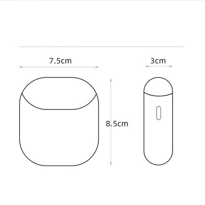 Dimensions du coupe- ongles électrique : hauteur :8,5 cm ,largeur 2,5 cm et épaisseur 3 cm.
