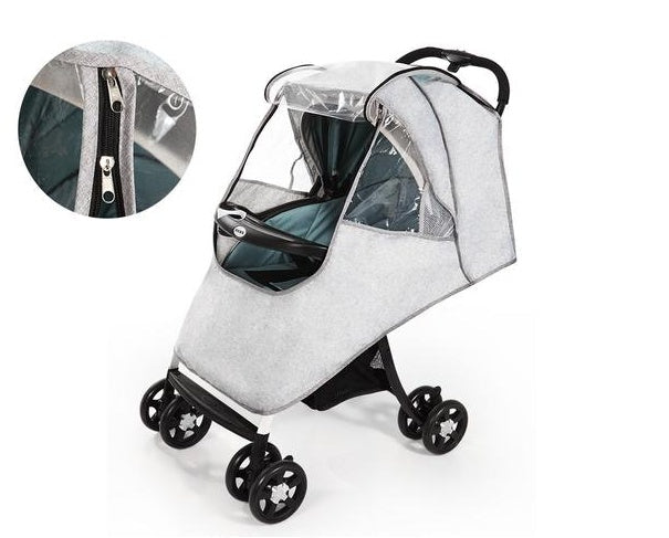 Housse Anti‑Pluie Universelle pour Poussette – Rainy Cocoon™ (Imperméable & Confort Bébé) - Binoubabyshop