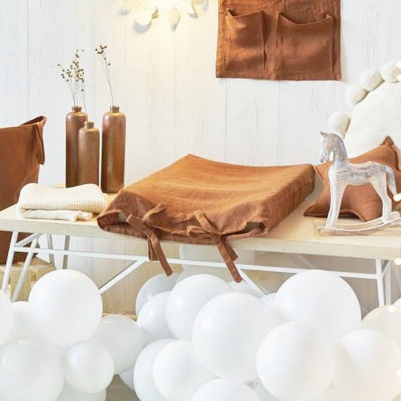Housse de Table à Langer en Coton Doux — Amovible & Lavable | Confort Naturel pour Bébé - Binoubabyshop