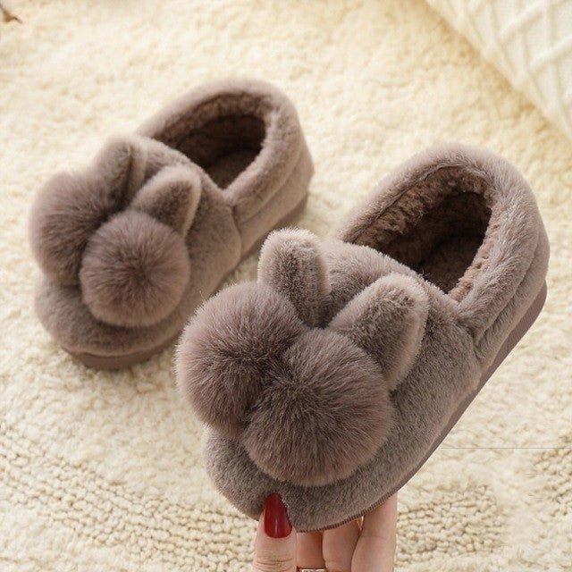 Pantoufles Enfant Peluche Lapin — Chaudes & Ultra-Douces | 1 à 5 ans - Binoubabyshop