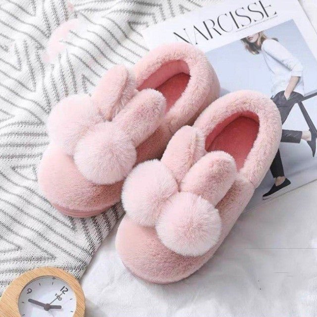 Pantoufles Enfant Peluche Lapin — Chaudes & Ultra-Douces | 1 à 5 ans - Binoubabyshop