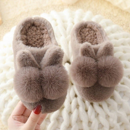 Pantoufles Enfant Peluche Lapin — Chaudes & Ultra-Douces | 1 à 5 ans - Binoubabyshop