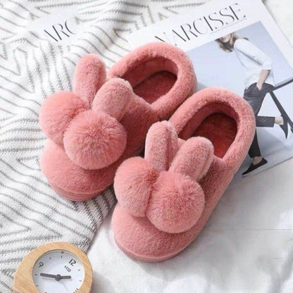 Pantoufles Enfant Peluche Lapin — Chaudes & Ultra-Douces | 1 à 5 ans - Binoubabyshop