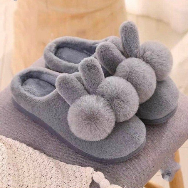 Pantoufles Enfant Peluche Lapin — Chaudes & Ultra-Douces | 1 à 5 ans - Binoubabyshop
