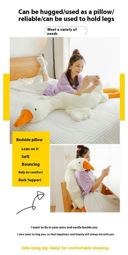 Peluche Géante Oie Blanche — Coussin Doux & Moelleux | 50 à 190 cm - Binoubabyshop