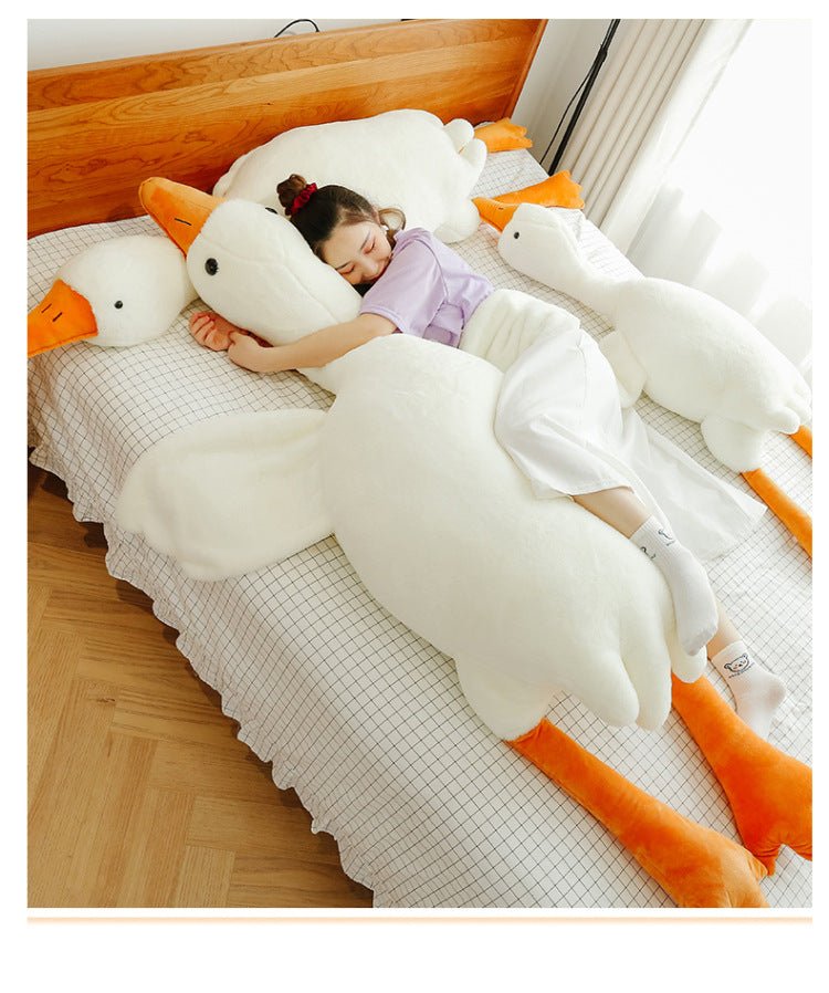 Peluche Géante Oie Blanche — Coussin Doux & Moelleux | 50 à 190 cm - Binoubabyshop