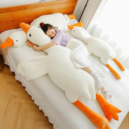 Peluche Géante Oie Blanche — Coussin Doux & Moelleux | 50 à 190 cm - Binoubabyshop
