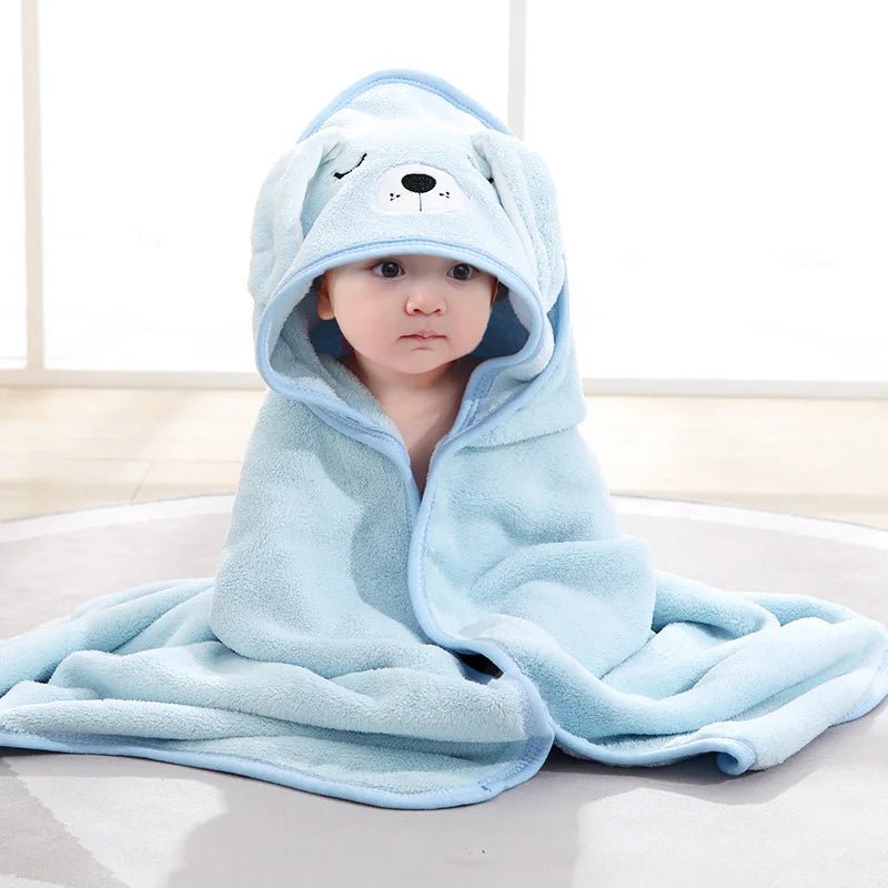 Serviette de Bain à Capuche Towel Baby™ | Coton 100% | 0-3 ans 80x80cm - Binoubabyshop