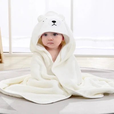 Serviette de Bain à Capuche Towel Baby™ | Coton 100% | 0-3 ans 80x80cm - Binoubabyshop