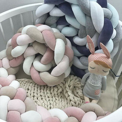 Tour de lit tressé pour bébé – Pare-chocs doux & sécurisé - Binoubabyshop